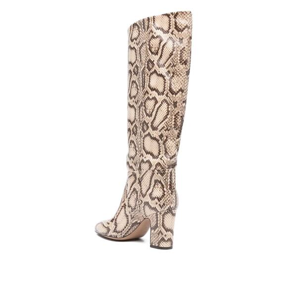 Paris Texas Python Print Boots 80mm Heel - 39.5 Naturale - Picture 4 of 5
